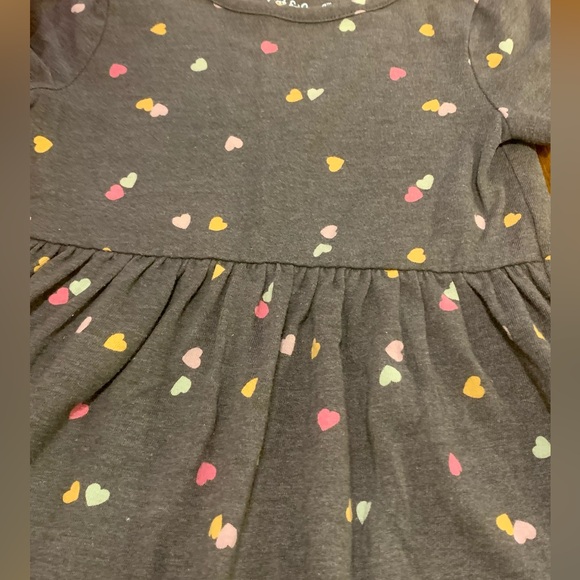 Cat & Jack Heart Print Toddler Dress Sz 4T       💜💛💖 - Picture 5 of 7